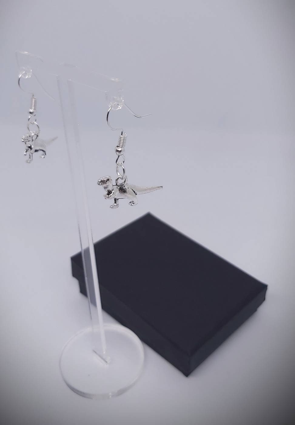 Cute Dinosaur earrings Tibetan silver