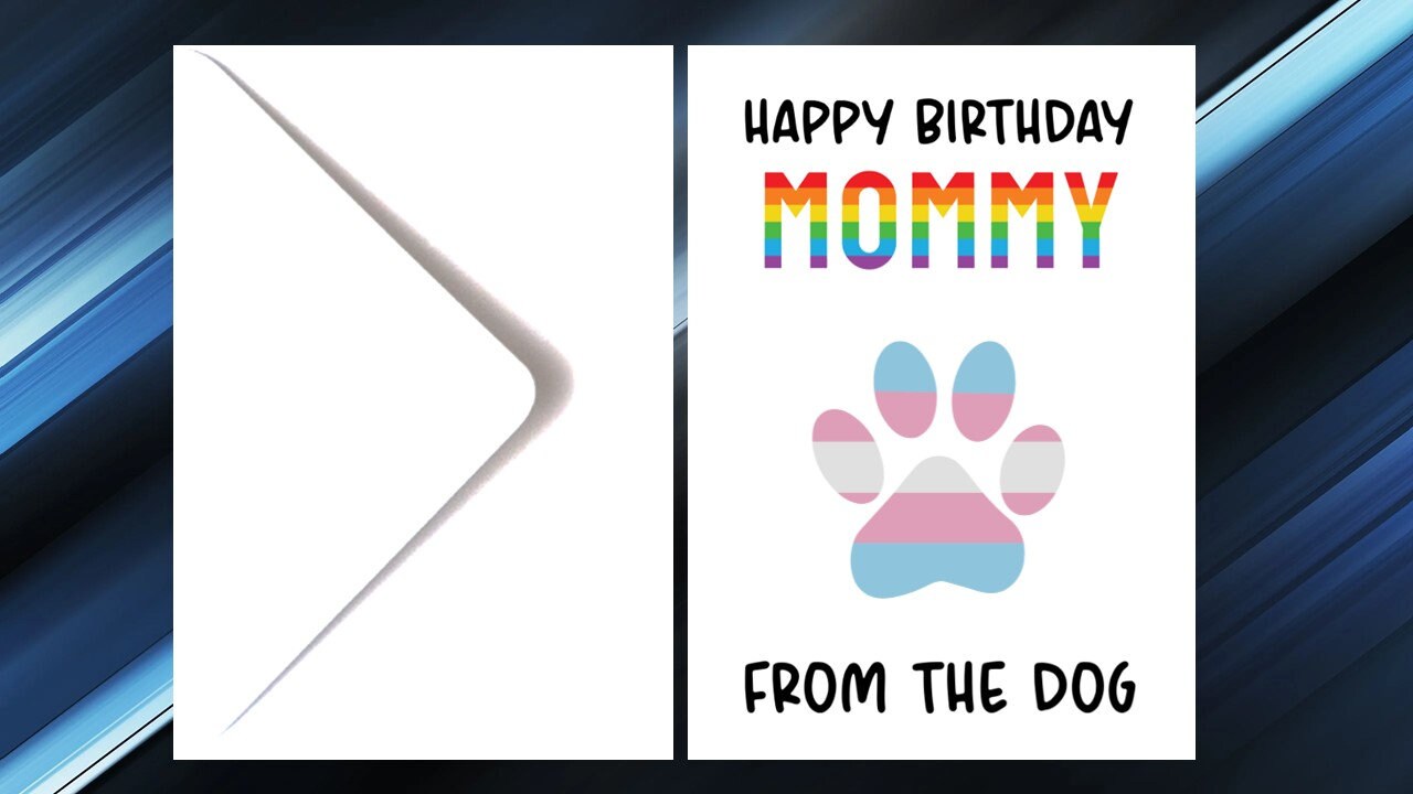 Happy Birthday from the Dog Pride Card LGBTQIA+