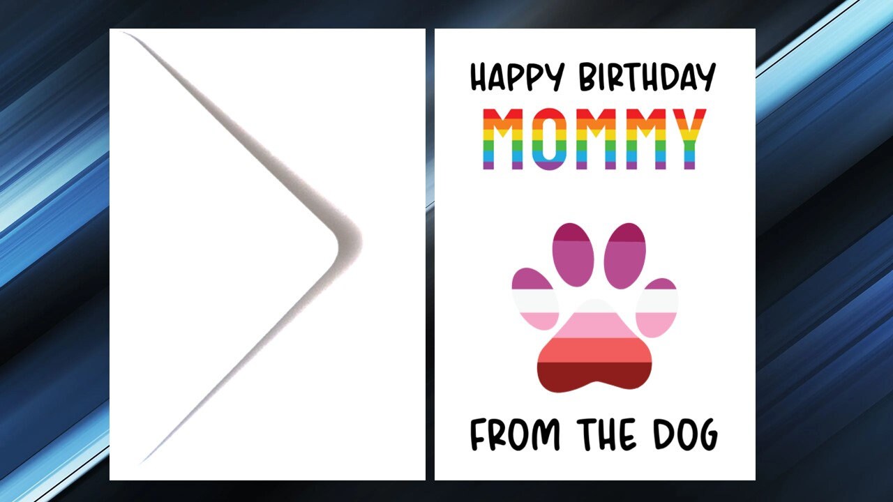 Happy Birthday from the Dog Pride Card LGBTQIA+