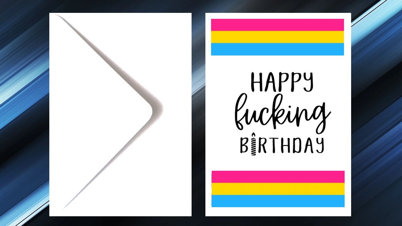 LGBTQIA Banter Funny Card Happy F++king Birthday LGBTQIA+