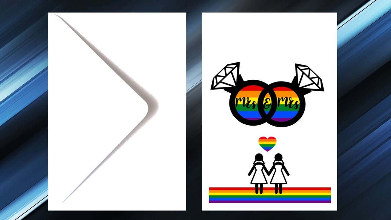 Mrs and Mrs Wedding LGBTQIA Greeting Card