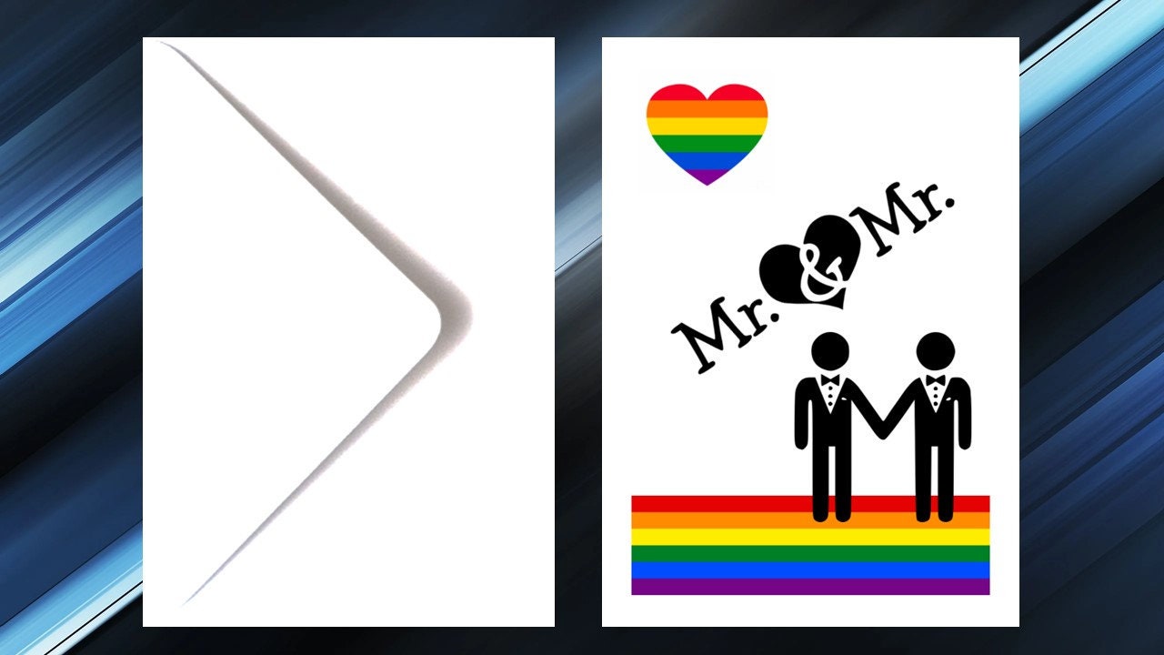 Mr and Mr Wedding LGBTQI Greeting Card