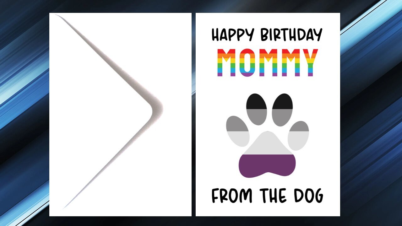 Happy Birthday from the Dog Pride Card LGBTQIA+