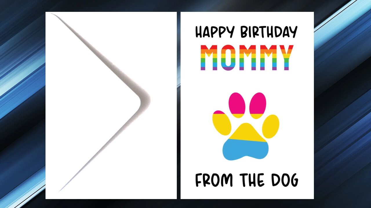 Happy Birthday from the Dog Pride Card LGBTQIA+