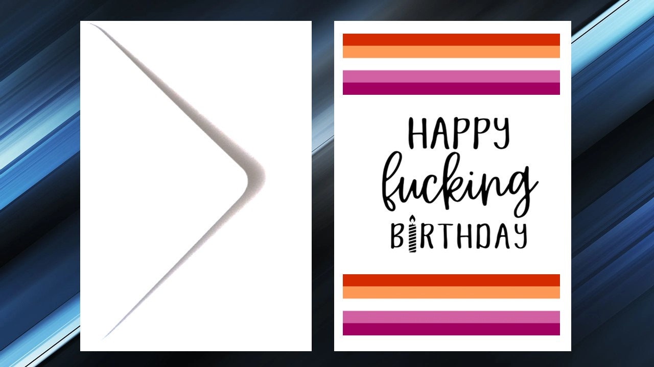LGBTQIA Banter Funny Card Happy F++king Birthday LGBTQIA+