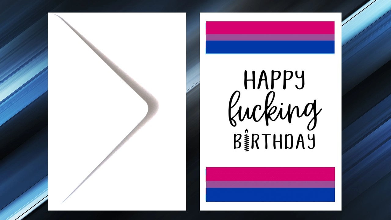 LGBTQIA Banter Funny Card Happy F++king Birthday LGBTQIA+