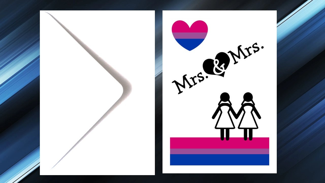 Mrs and Mrs wedding LGBTQI Greeting Card