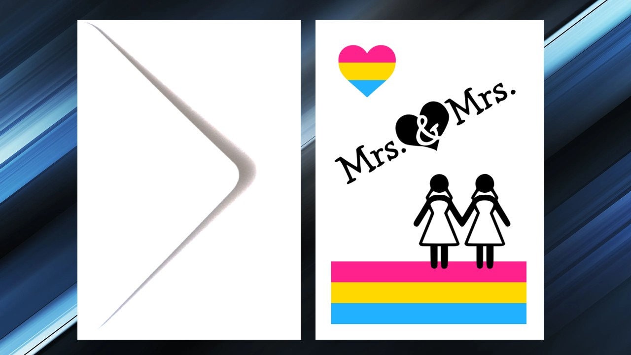 Mrs and Mrs wedding LGBTQI Greeting Card