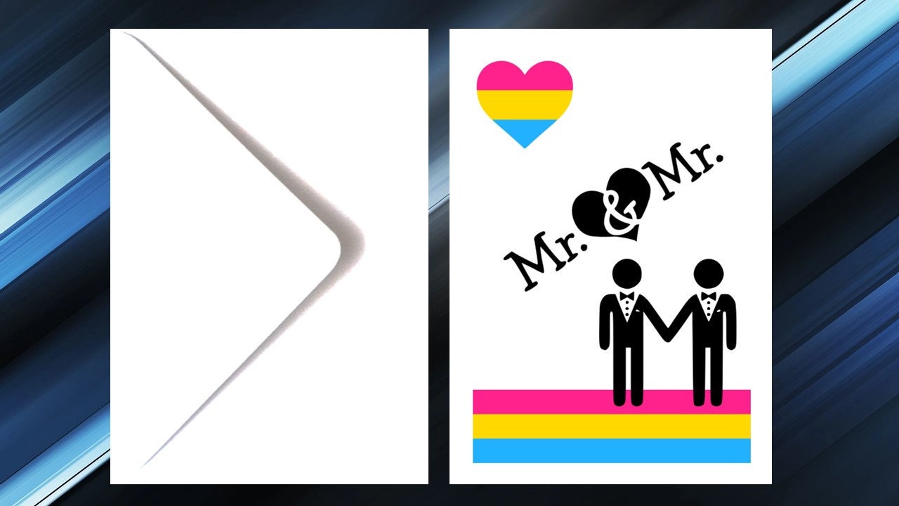Mr and Mr Wedding LGBTQI Greeting Card