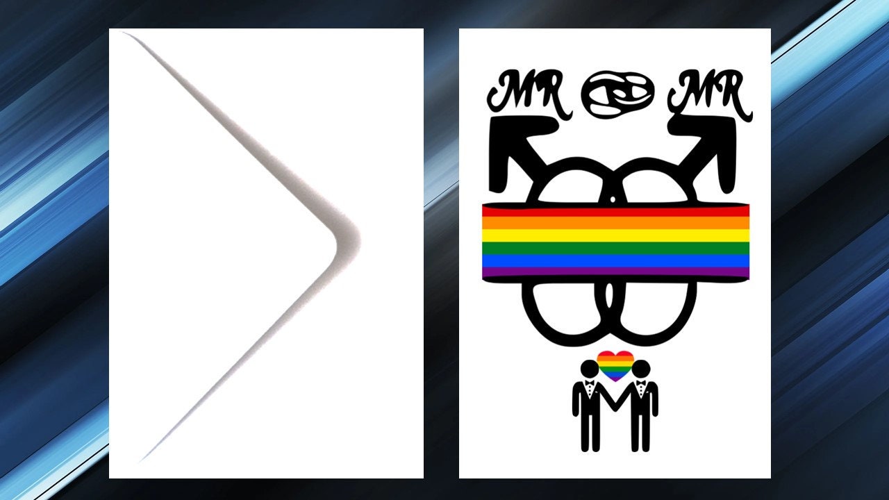 Mr and Mr Wedding LGBTQIA Greeting card