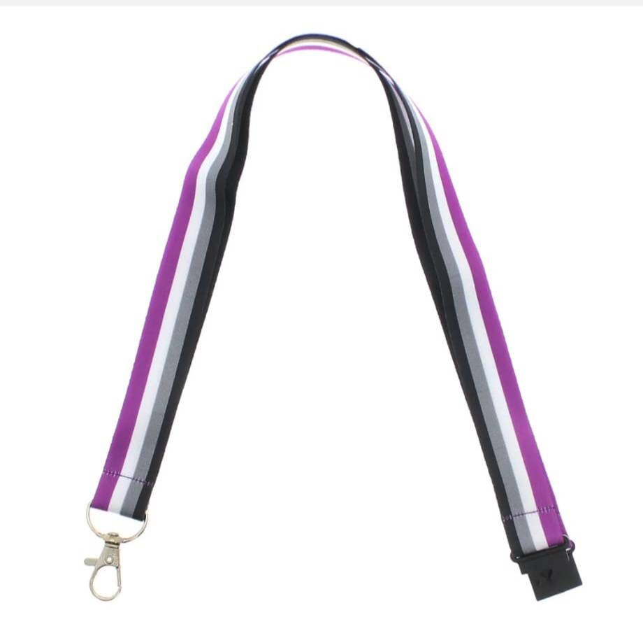 Non Binary LGBTQIA lanyard with safety clip