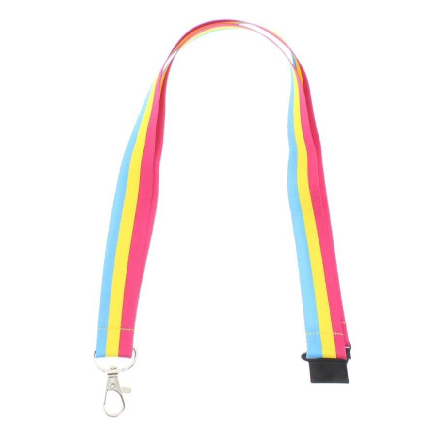 Genderfluid LGBTQIA lanyard with safety clip