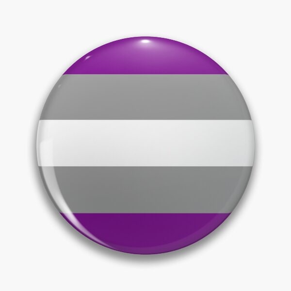 Greysexual lgbtqi+ pride pin