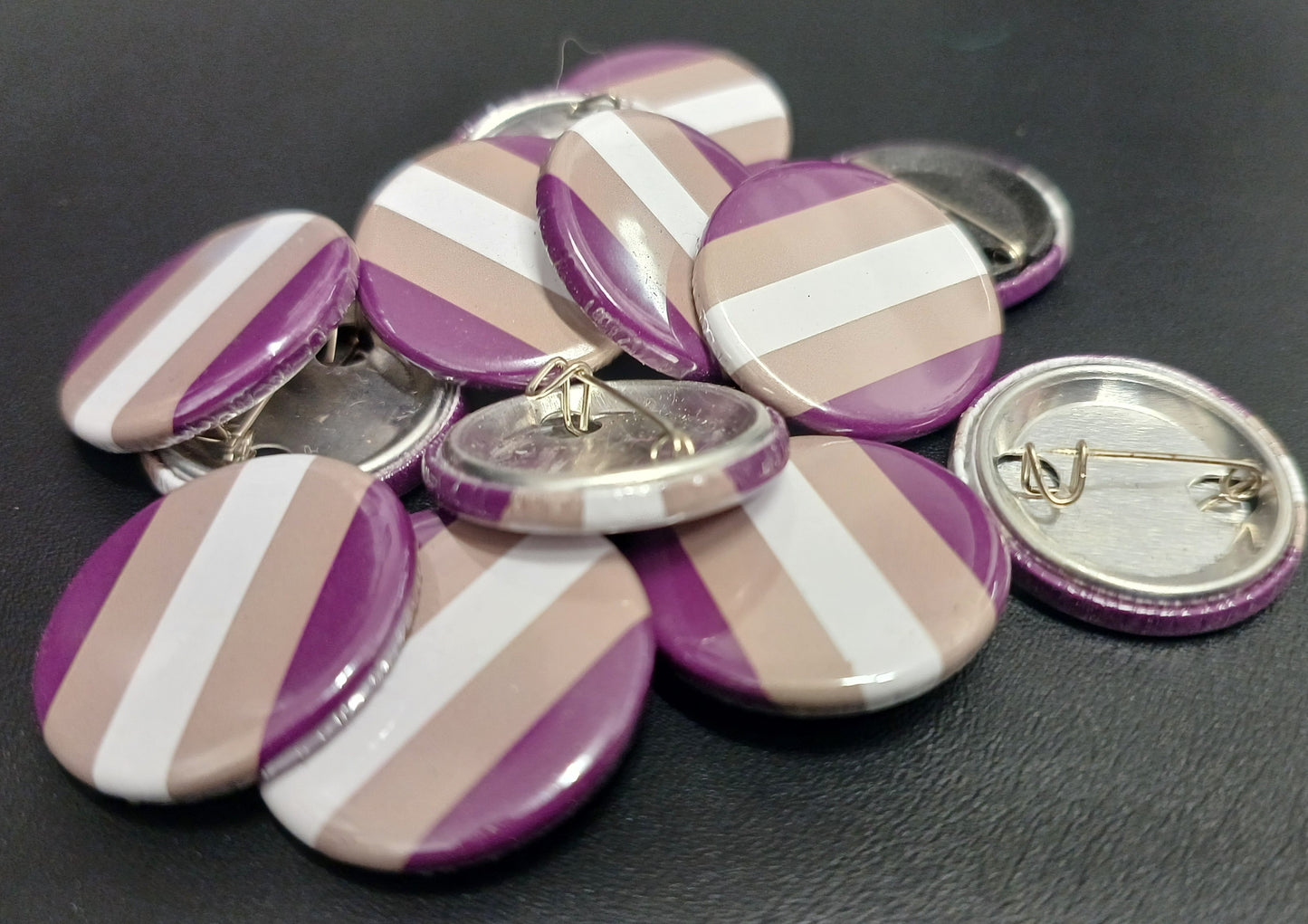 Greysexual lgbtqi+ pride pin