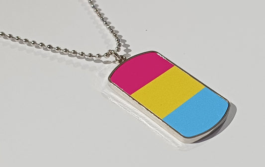 Pansexual Dog Tag Necklace