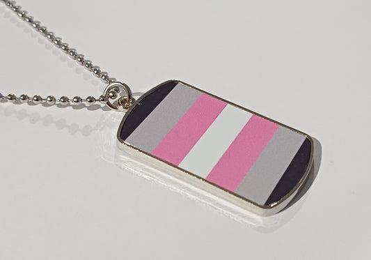 Demigirl Dog Tag Necklace
