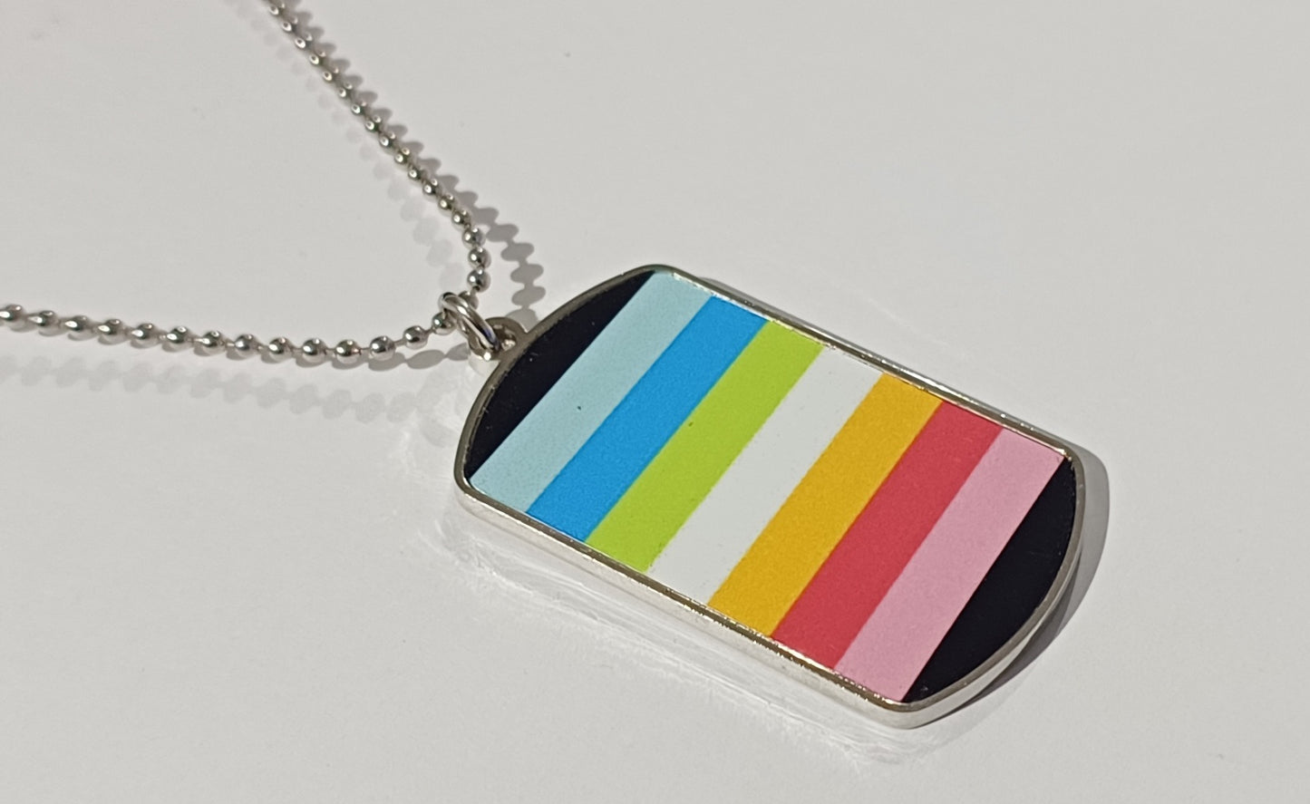 Queer Pride Dog Tag Necklace