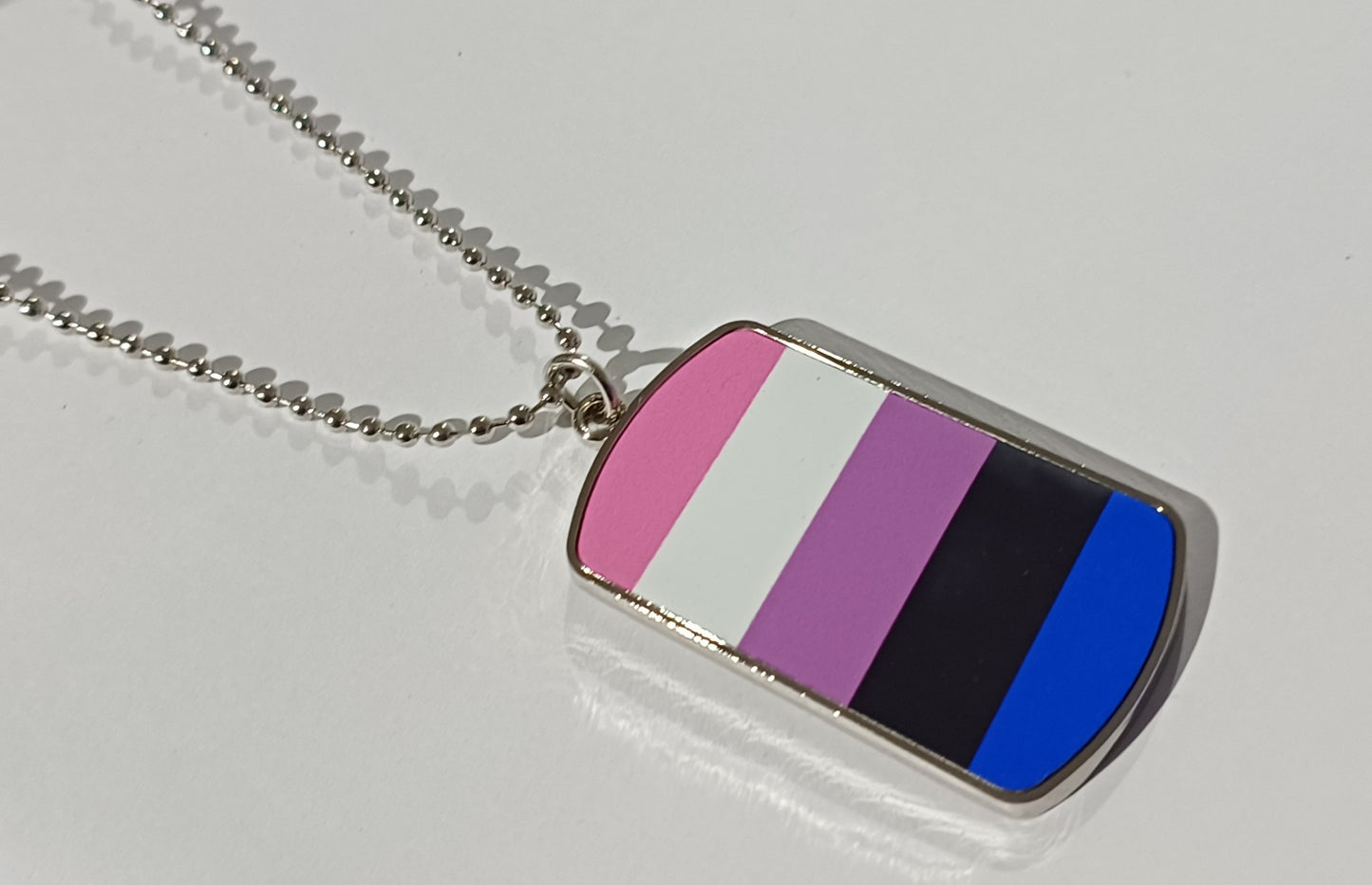 Genderfluid Dog Tag Necklace