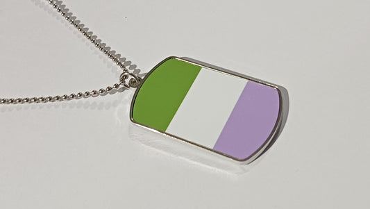 Genderqueer Dog Tag Necklace
