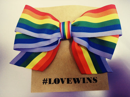 Rainbow bow, hairclip or hair band