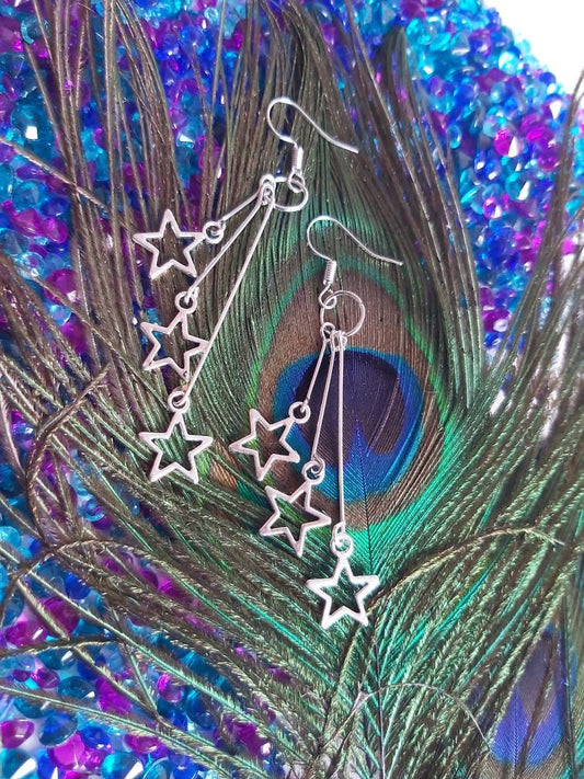 Star dangle drop earrings