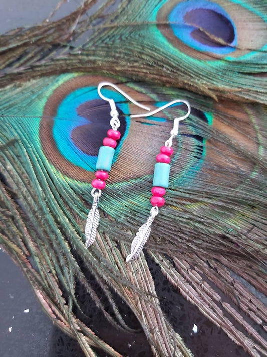 Feather Tribal style earring.