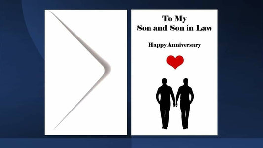 Son and Son in Law Card Anniversary LGBT