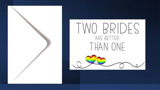 Two Brides LGBT Wedding Greeting Card
