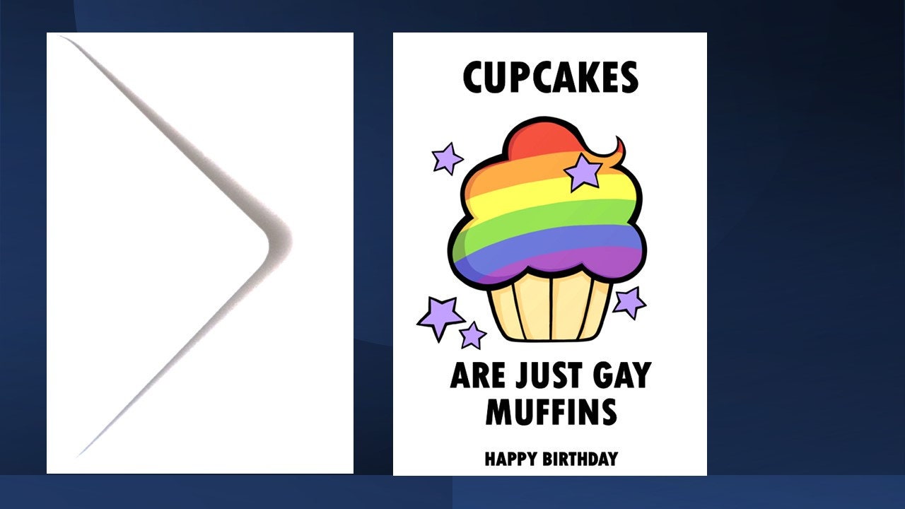 Cupcake Gay LGBT Cards