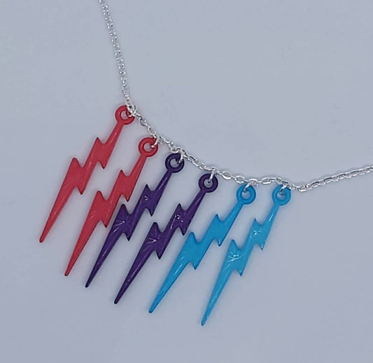 LGBT Lightning bolt necklace.