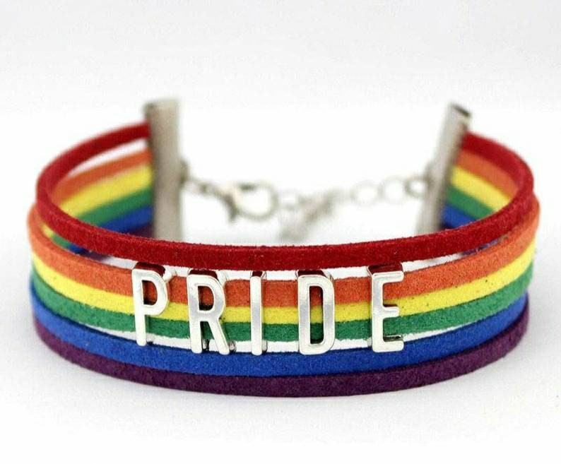 Rainbow Bracelet Multilayer Pu leather Pride