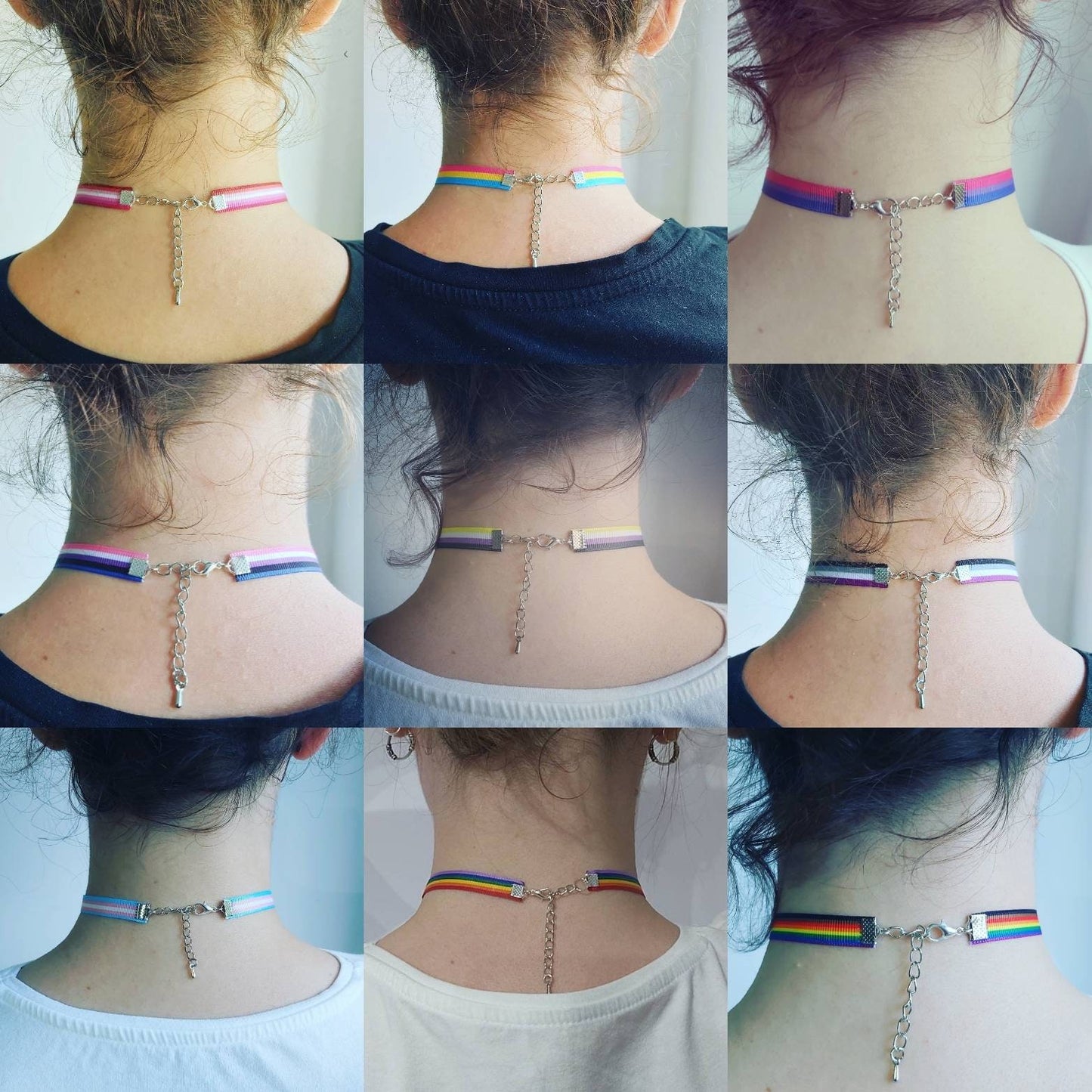 Asexual Choker necklace Adjustable