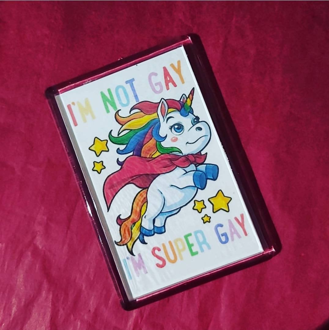 Gay Pride Unicorn Fridge Magnet