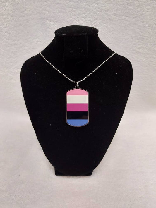 Genderfluid Dog Tag Necklace