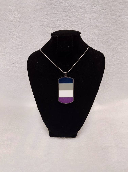 Asexual Dog Tag Necklace