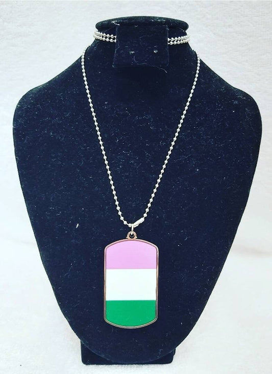 Genderqueer Dog Tag Necklace