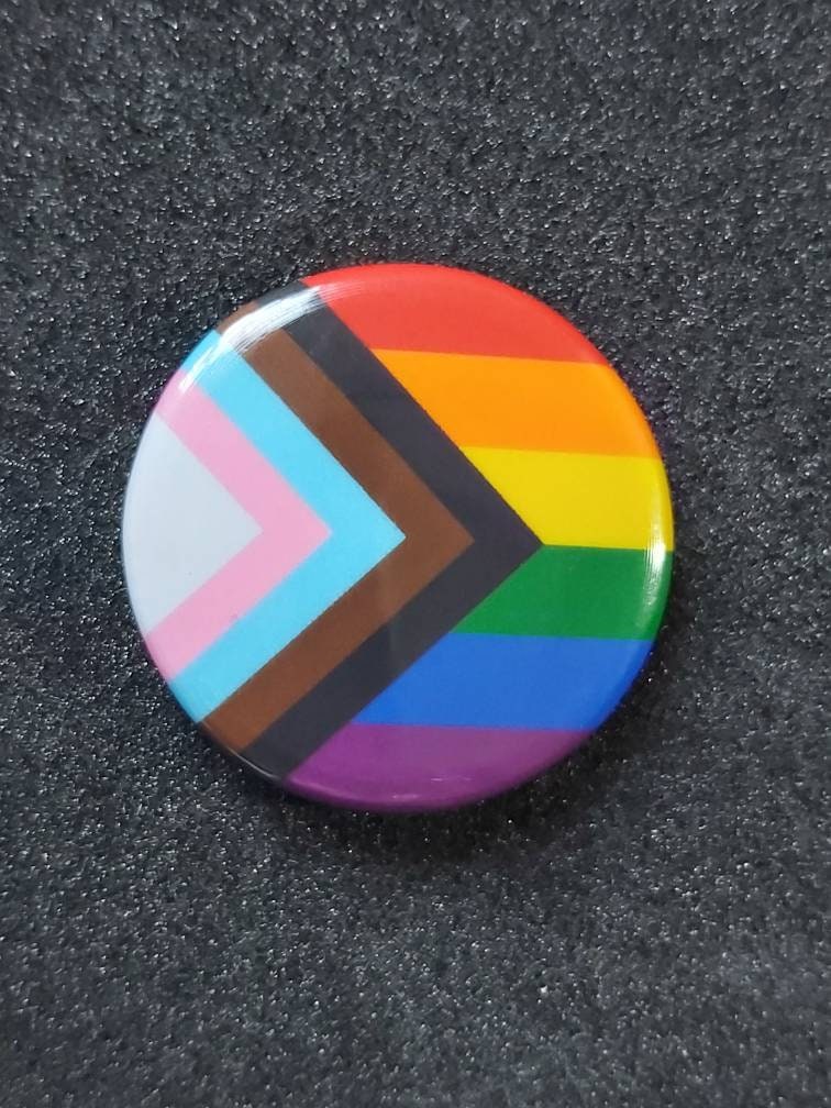 Progressive rainbow pride lgbtqi+ pride pin