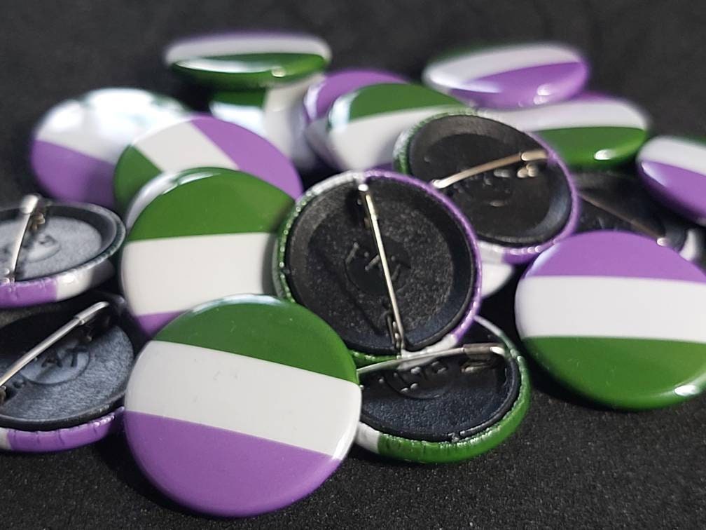 Genderqueer pride lgbtqi+ pride pin