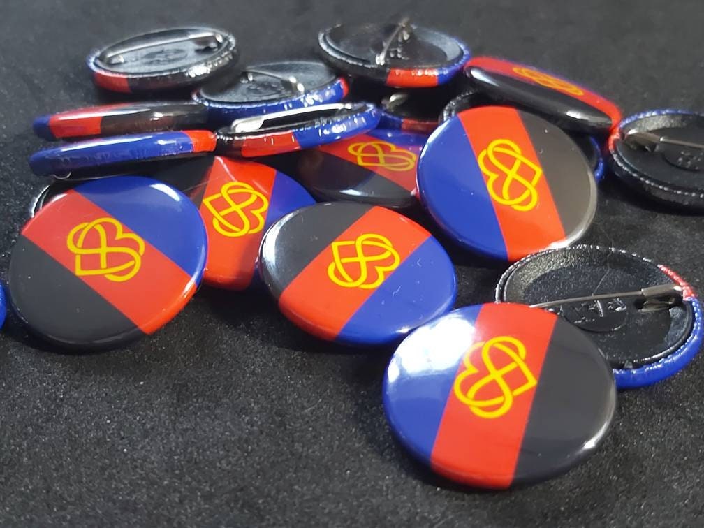 Polyamorous pride lgbtqi+ pride pin