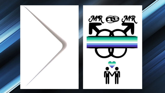Mr and Mr Wedding LGBTQIA Greeting card