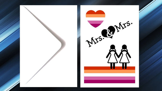 Mrs and Mrs wedding LGBTQI Greeting Card