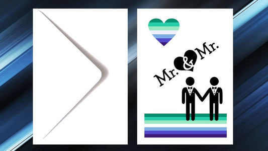 Mr and Mr Wedding  LGBTQI Greeting Card