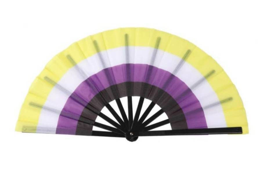 Pride non Binary Large Loud Clack Folding Fan