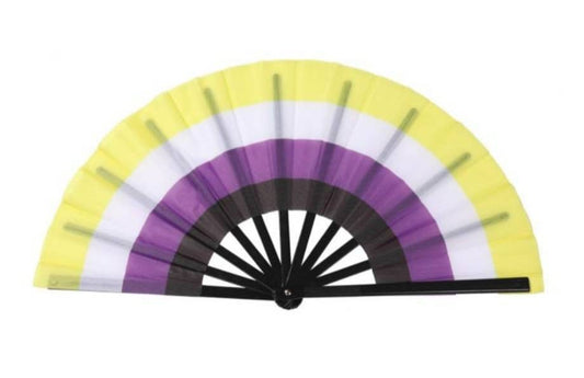 Pride non Binary Large Loud Clack Folding Fan