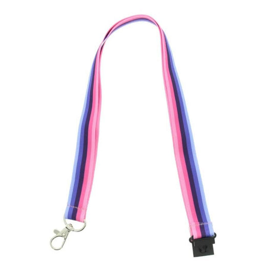 Omnisexual LGBTQIA lanyard with safety clip