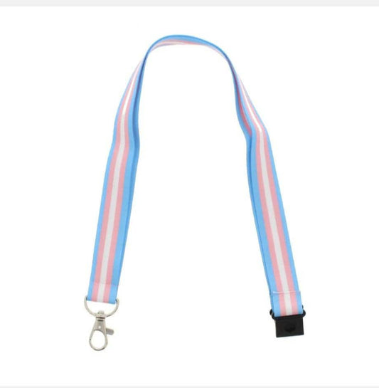 Transgender LGBTQIA lanyard with safety clip